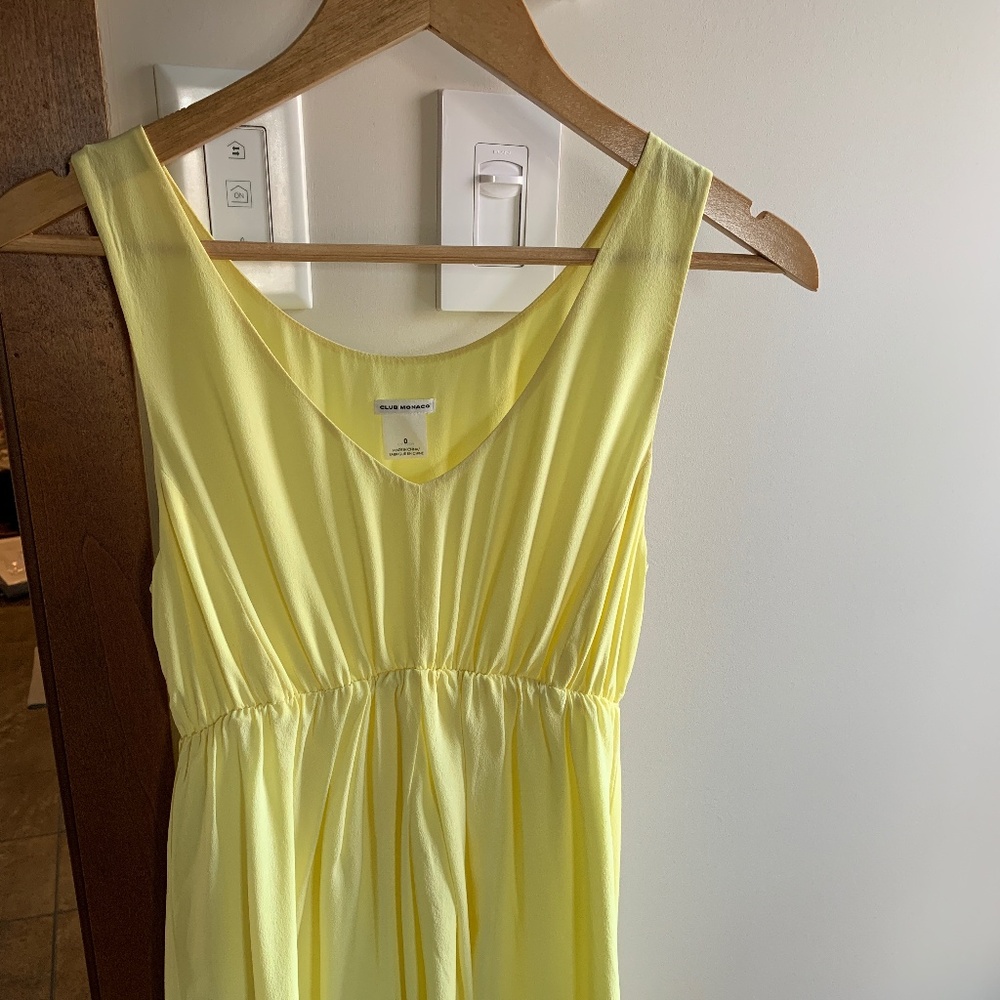 Buttercream yellow silk dress
